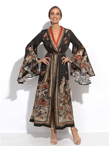 JIORO Strandkleid 'MIDNIGHT BUTTERFLIES'‌‌‌‌‌‌‌‌‌ in Schwarz
