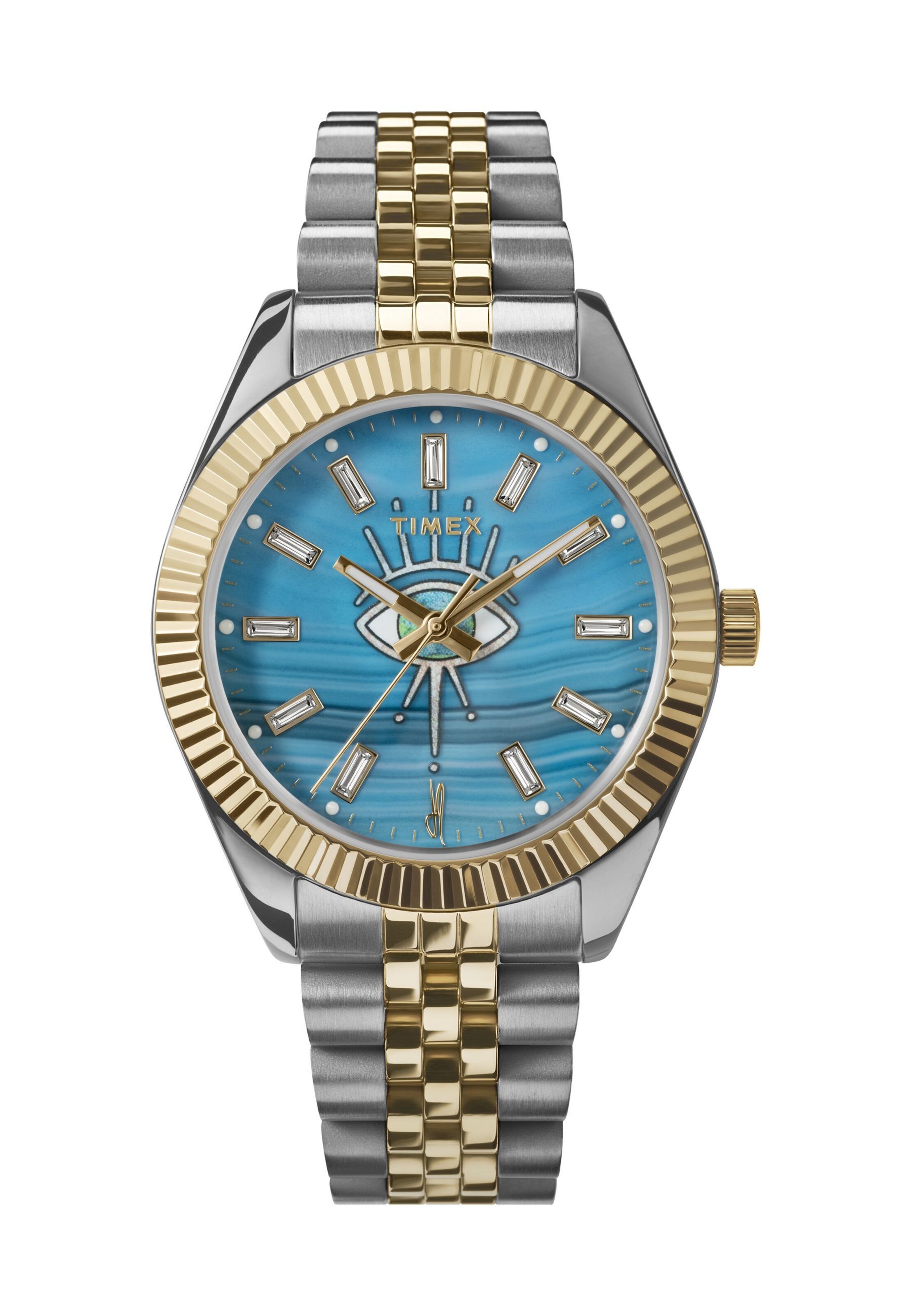 TIMEX Analoguhr 'Jacquie Aiche' in Silber: Vorderseite