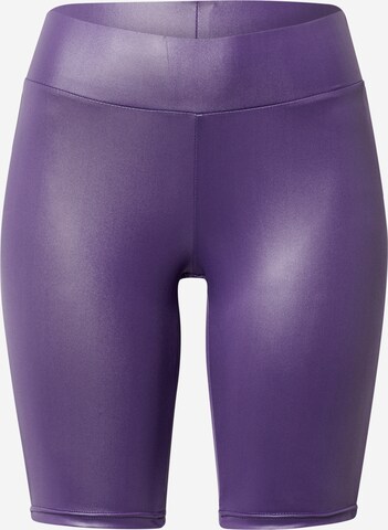 Urban Classics Skinny Leggings in Purple: front