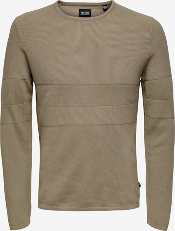 Only & Sons Sweater 'NIKO' in Beige: front