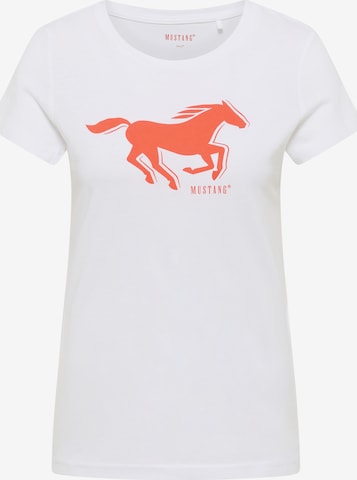 MUSTANG T-Shirt 'Loa' in Weiß: Vorderseite