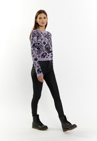 myMo ROCKS Sweater 'Blonda' in Purple