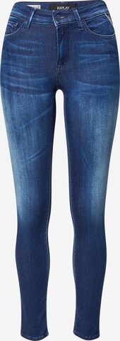 REPLAY Skinny Jeans 'LUZIEN' in Blauw: voorkant