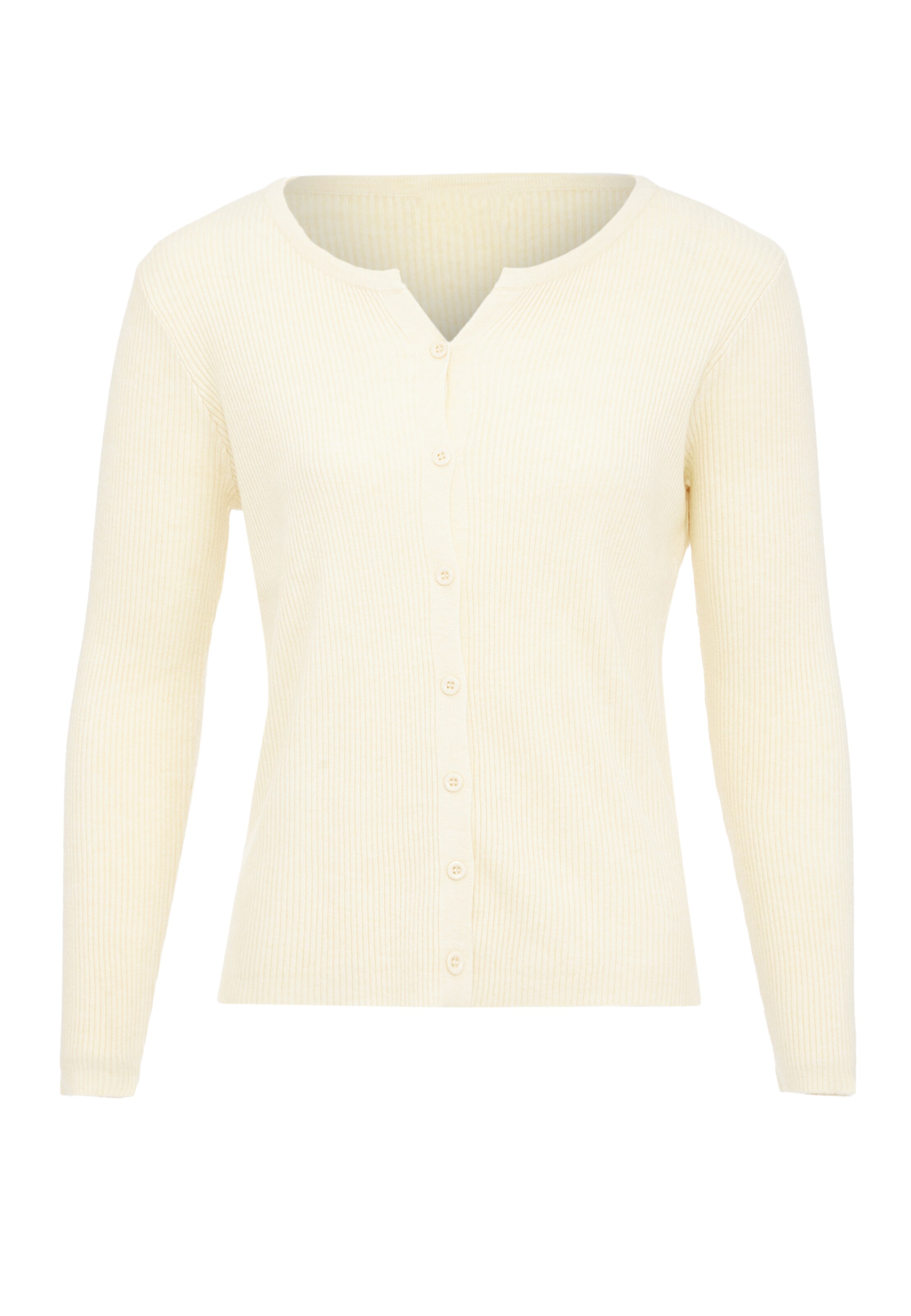 IPARO Gebreid vest in Beige: voorkant