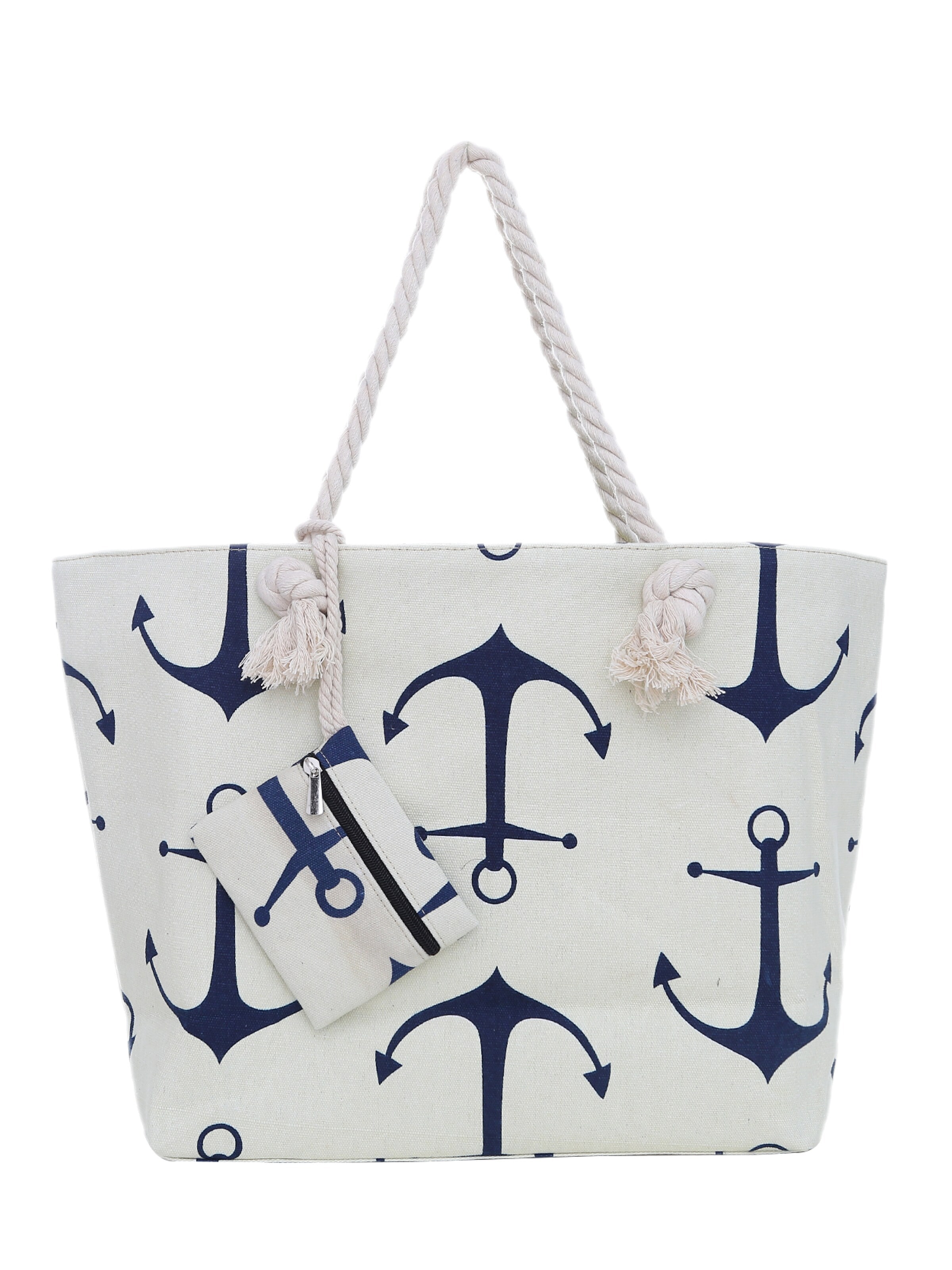 DonDon Beach Bag in White: front