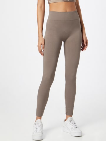 ONLY PLAY Skinny Workout Pants 'Jaia' in Brown: front