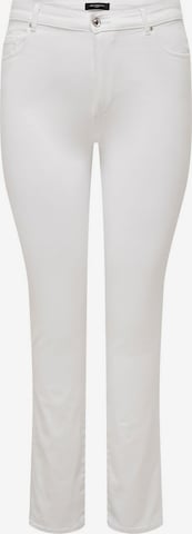 ONLY Carmakoma Regular Farkut 'CARAUGUSTA' värissä valkoinen: etupuoli