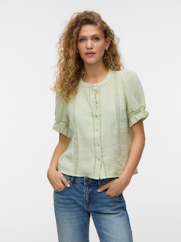 VERO MODA Bluse 'VMNatali' i grøn: forside
