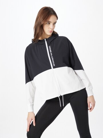 Veste de sport UNDER ARMOUR en noir : devant