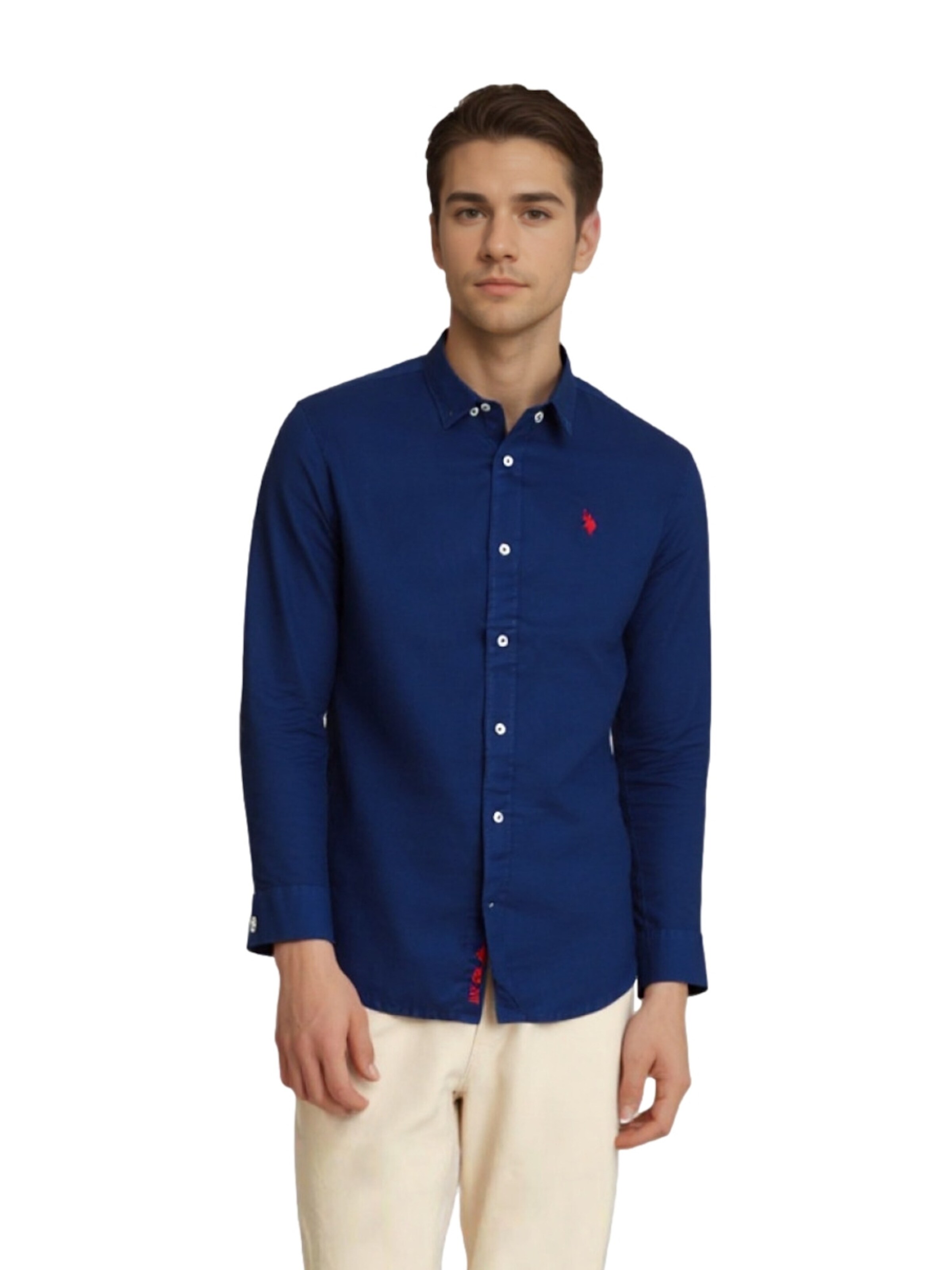 U.S. POLO ASSN. Regular Fit Hemd in Blau: Vorderseite