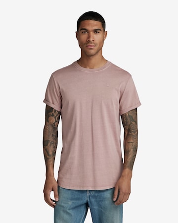T-Shirt G-Star RAW en rose : devant