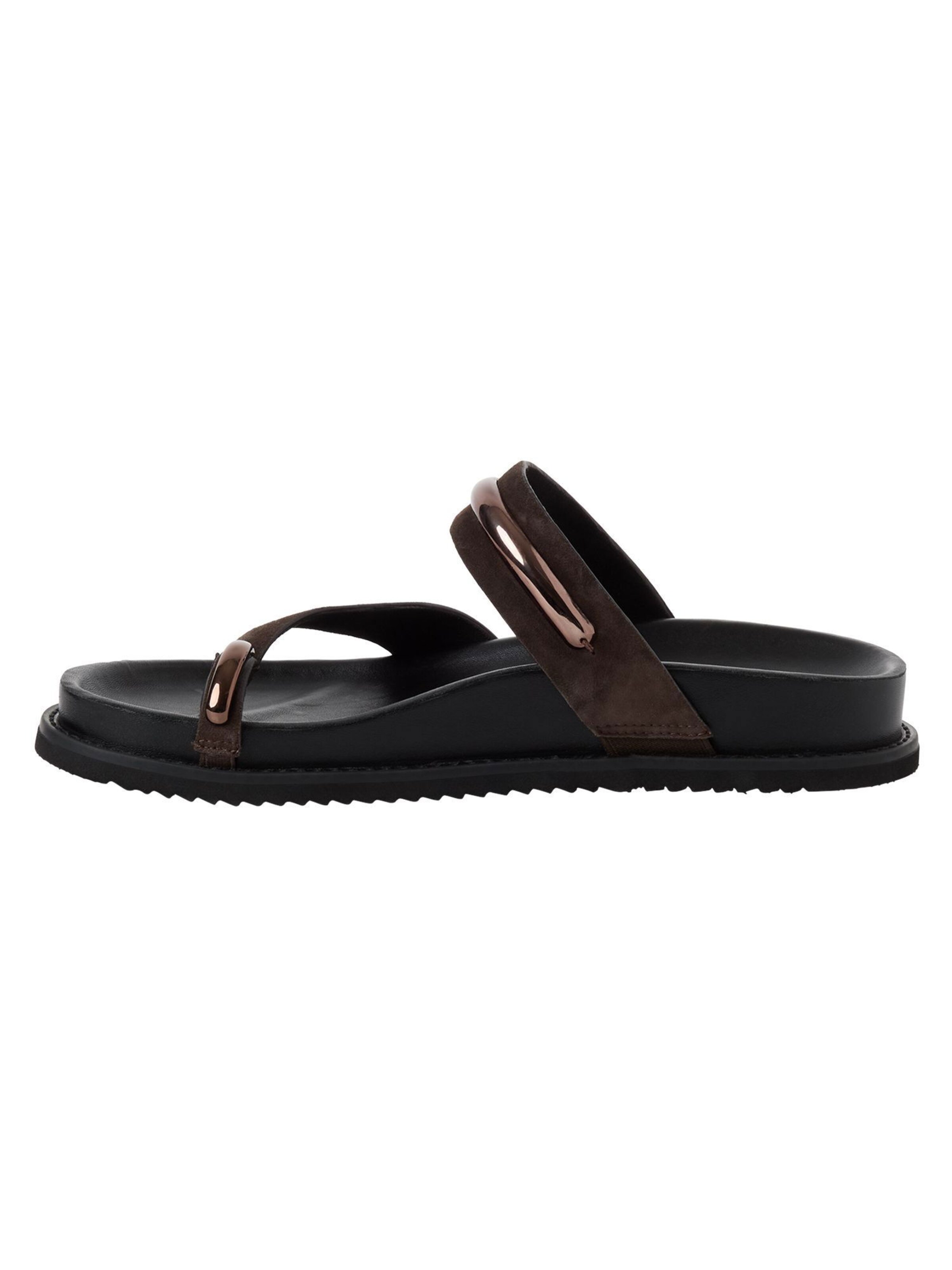 Tamaris T-Bar Sandals in Brown