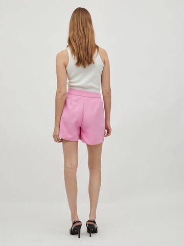 VILA Loose fit Pleat-Front Pants 'KAMMAS' in Pink