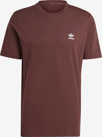 T-Shirt 'Trefoil Essentials' ADIDAS ORIGINALS en marron : devant