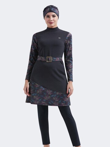 C&City Hijab Badeanzug in Schwarz: Vorderseite