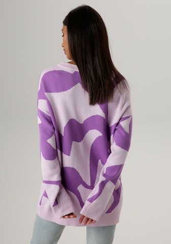 Aniston SELECTED Sweater in Purple