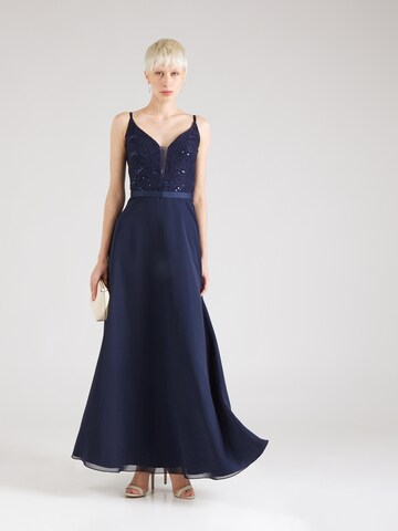 SWING - Vestido de noche en azul: frente