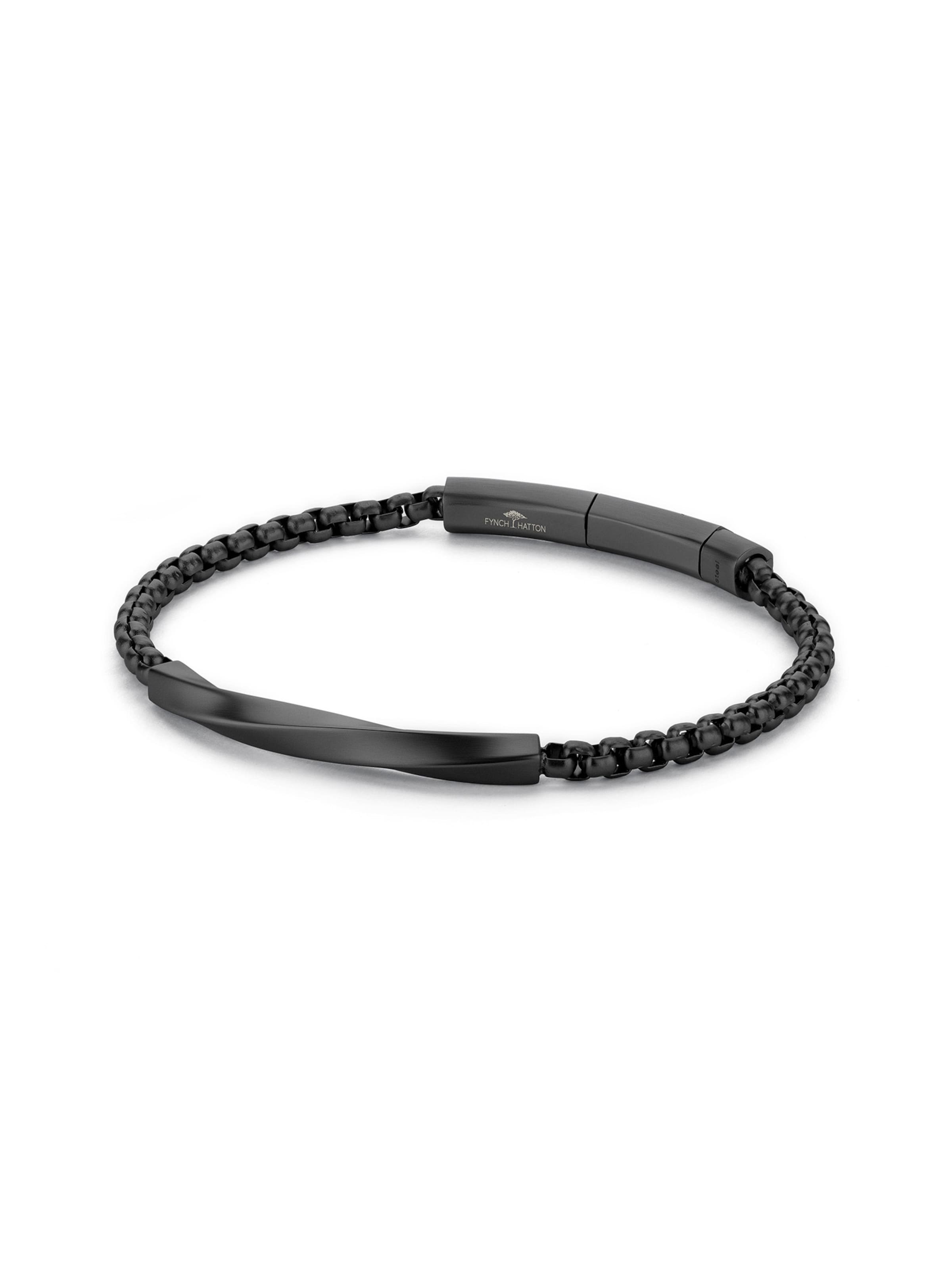 FYNCH-HATTON Armband in Schwarz: Vorderseite