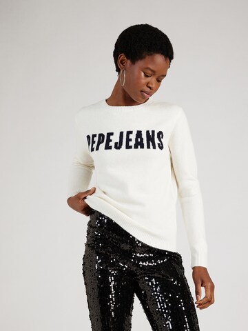Pullover 'SUNNY' di Pepe Jeans in bianco: frontale