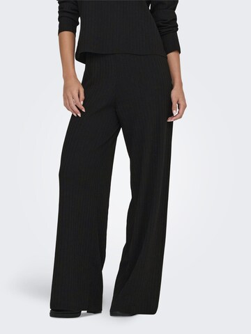 Pantalon 'THELMA' ONLY en noir : devant