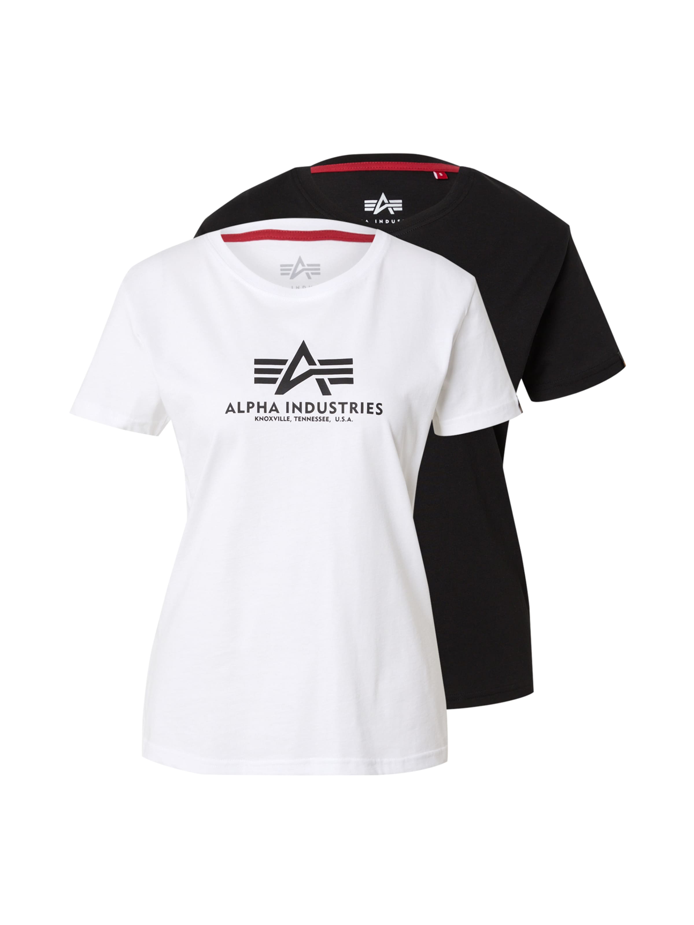 Tricou &#x27;New Basic&#x27; de la ALPHA INDUSTRIES pe negru: față