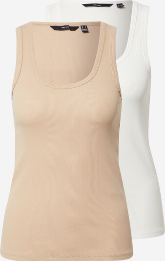 VERO MODA Haut 'JESSICA' en beige / blanc, Vue avec produit