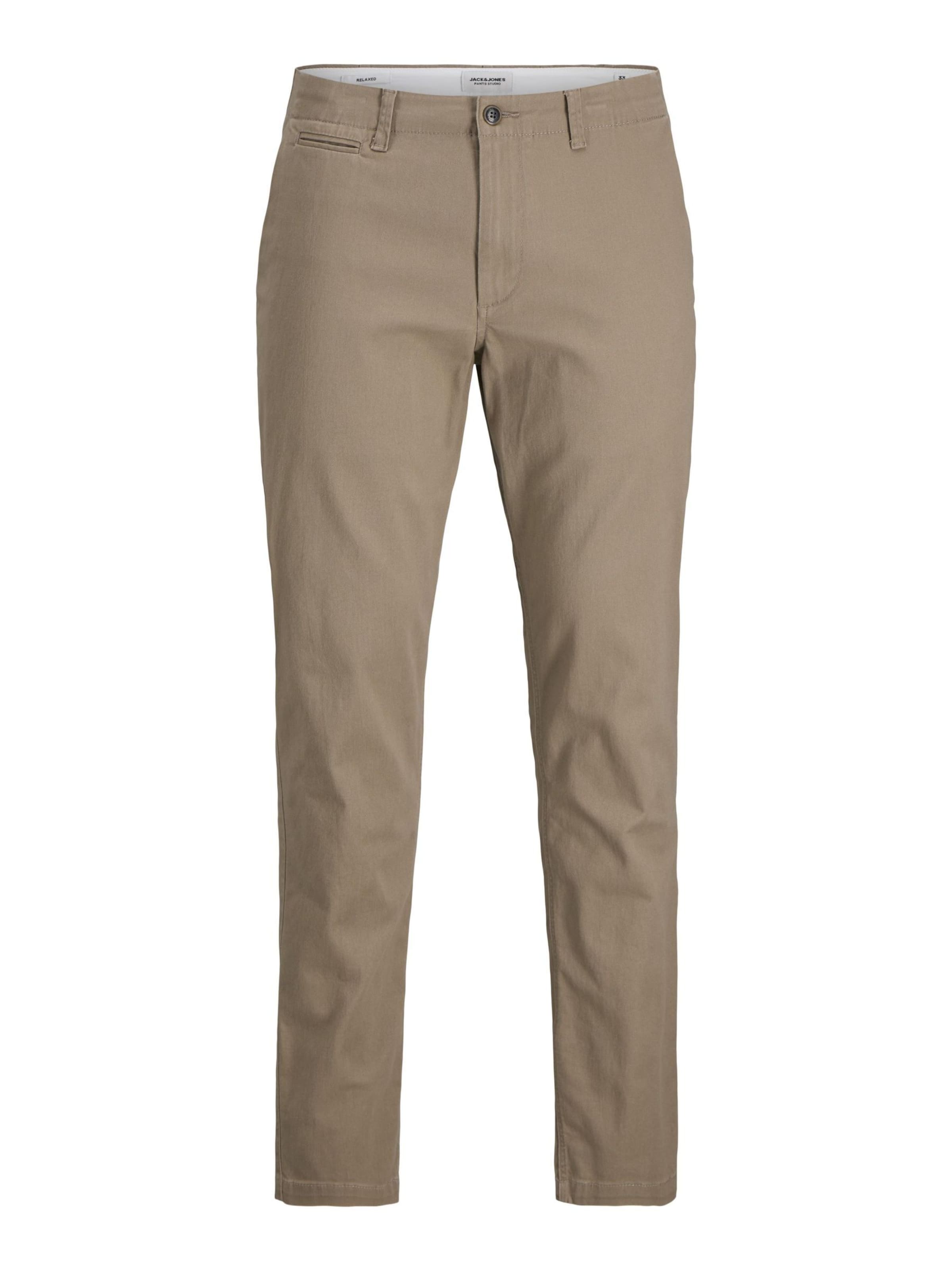 JACK & JONES Lærredsbukser i beige: forside