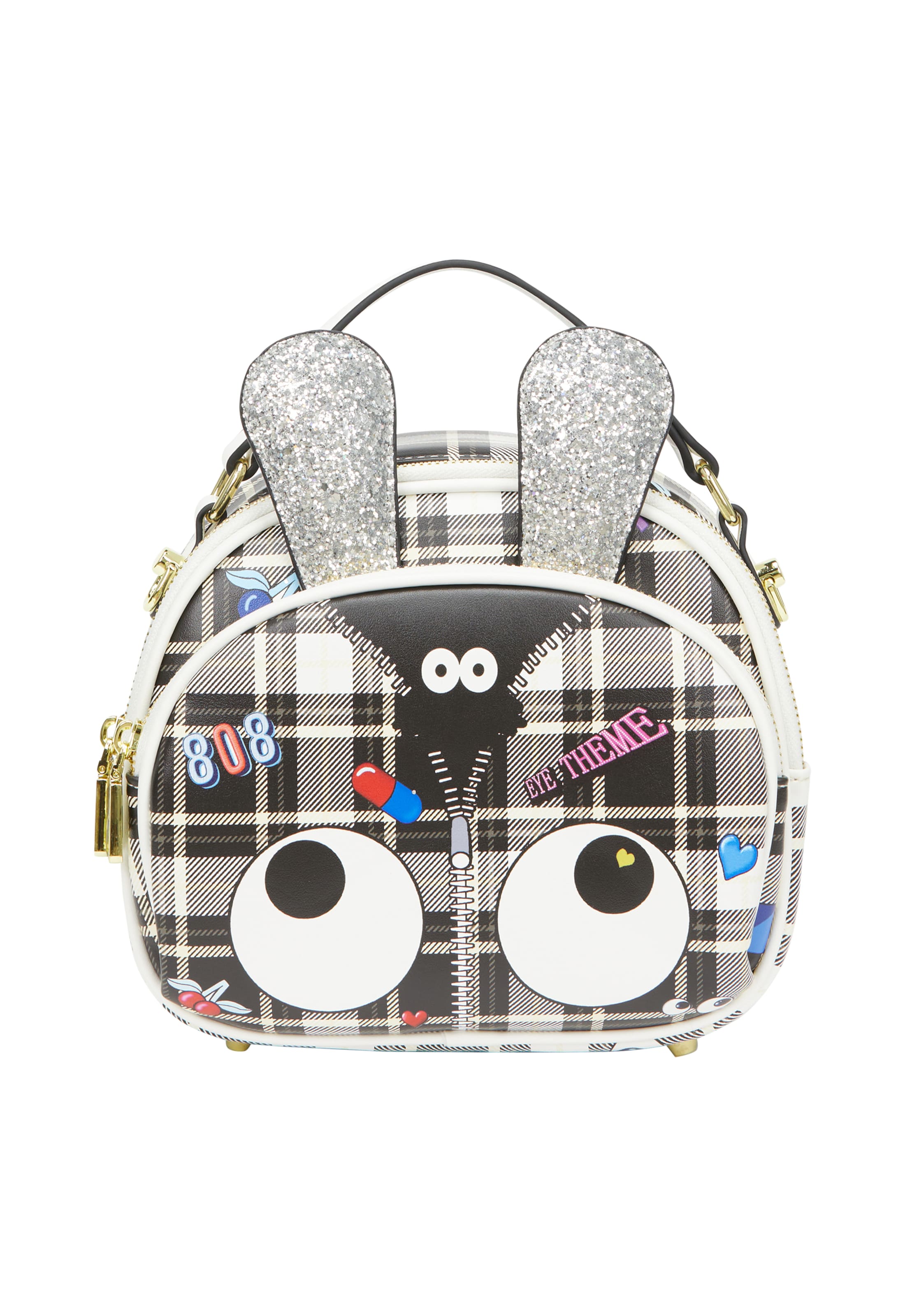 MYMO Handtasche 'Pop Eyetheme' in Schwarz: Vorderseite