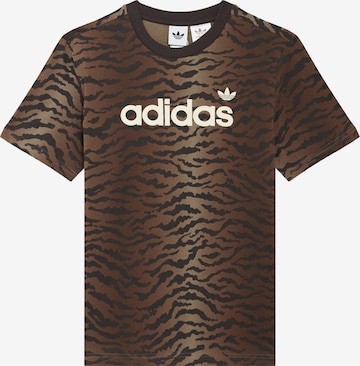 ruda ADIDAS ORIGINALS Marškinėliai 'LOOSE AOP': priekis