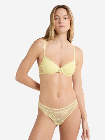 ETAM T-shirt Bra 'Plume' in Yellow: front