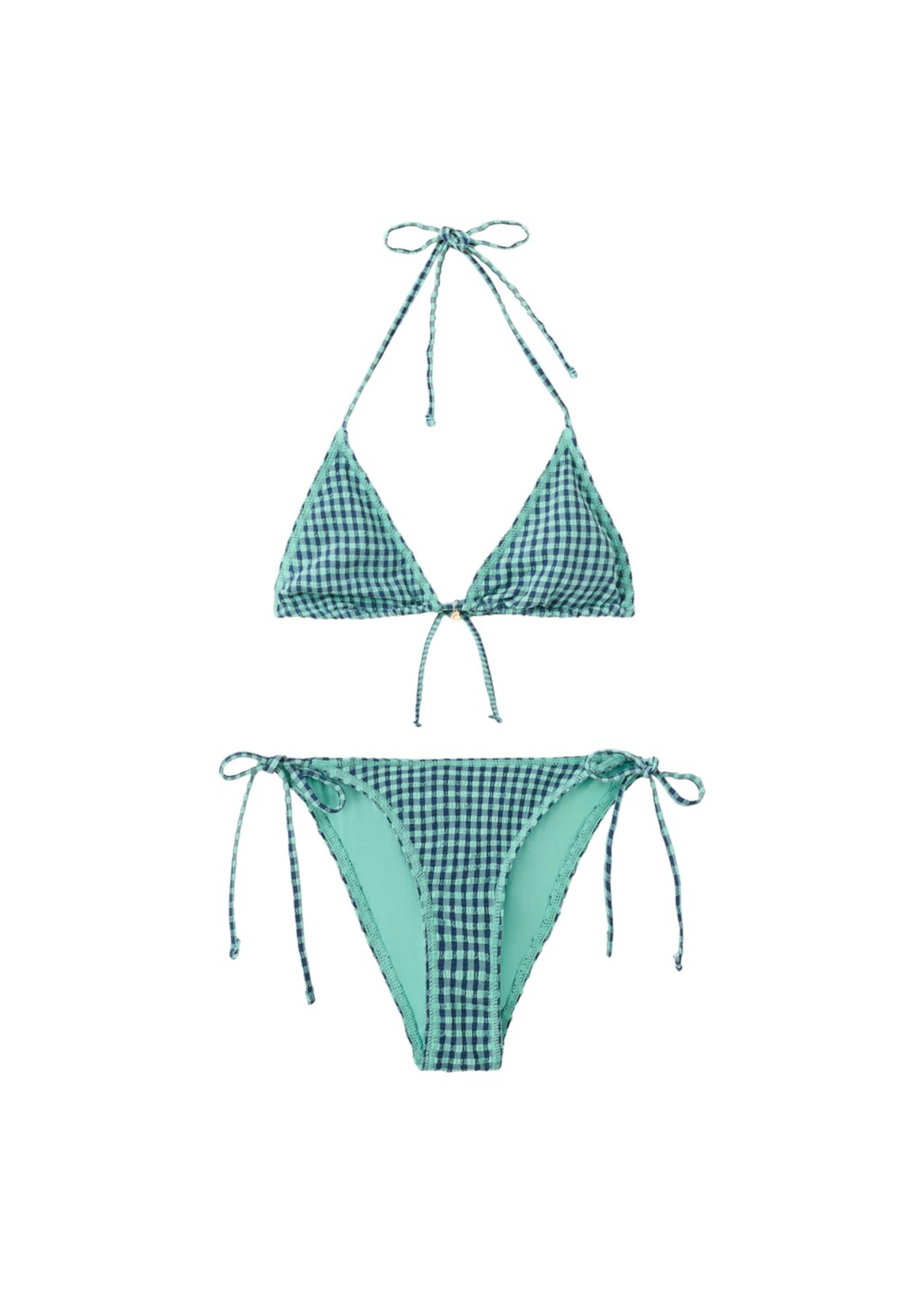 MANGO TEEN Triangle Bikini 'Bea' in Green: front