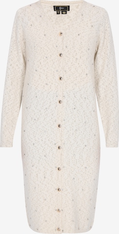 faina Gebreid vest in Wit: voorkant