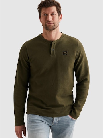 PME Legend Regular fit Overhemd 'Henley T-shirt with long sleeves' in Groen