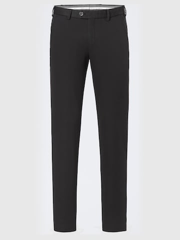Hiltl Slim fit Chino Pants 'Tourist 2.0 - Soft Cotton' in Black: front