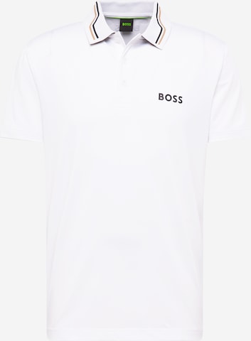 BOSS Green Тениска 'Paddytech' в бяло: отпред