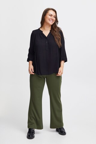 Fransa Curve Wide leg Chino Pants in Green