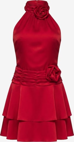 Robe de cocktail Ombre en rouge : devant