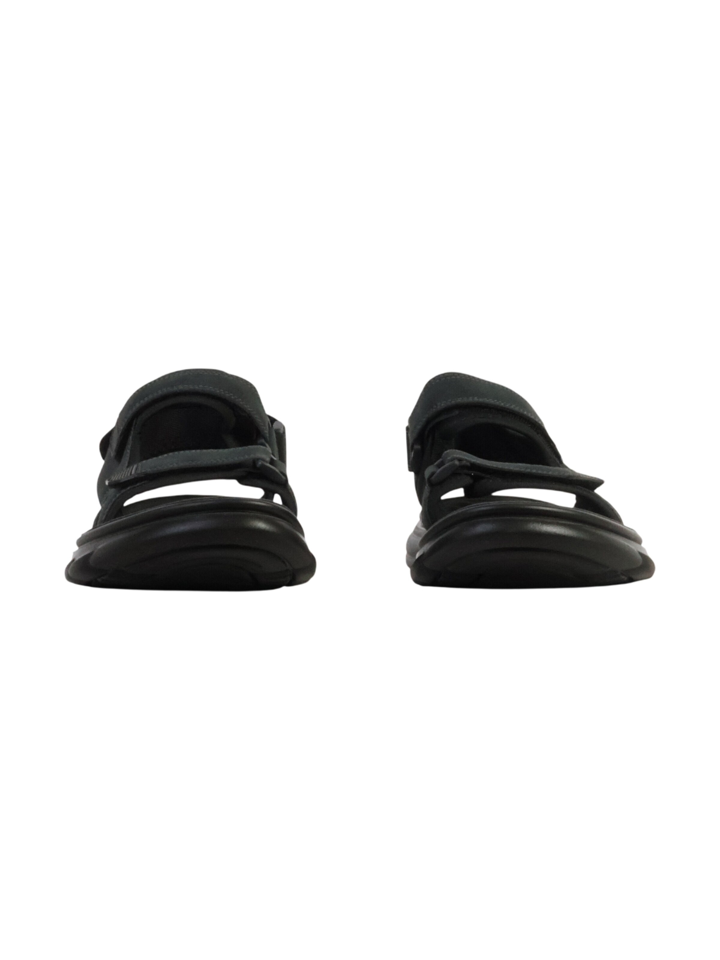 Sandales 'Flache Sandalen mit Klettverschluss' Elong en noir