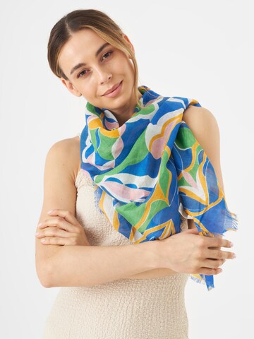 CODELLO Shawl in Blue: front