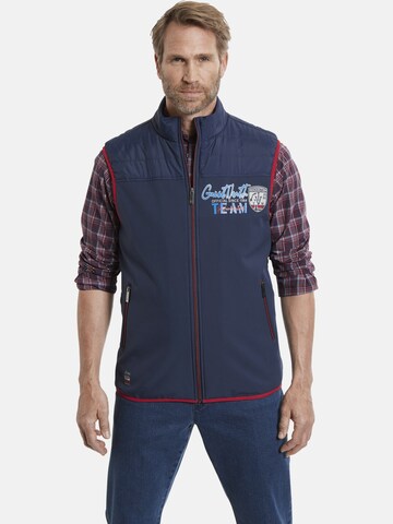 Jan Vanderstorm Vest ' Haakon ' in Blue: front