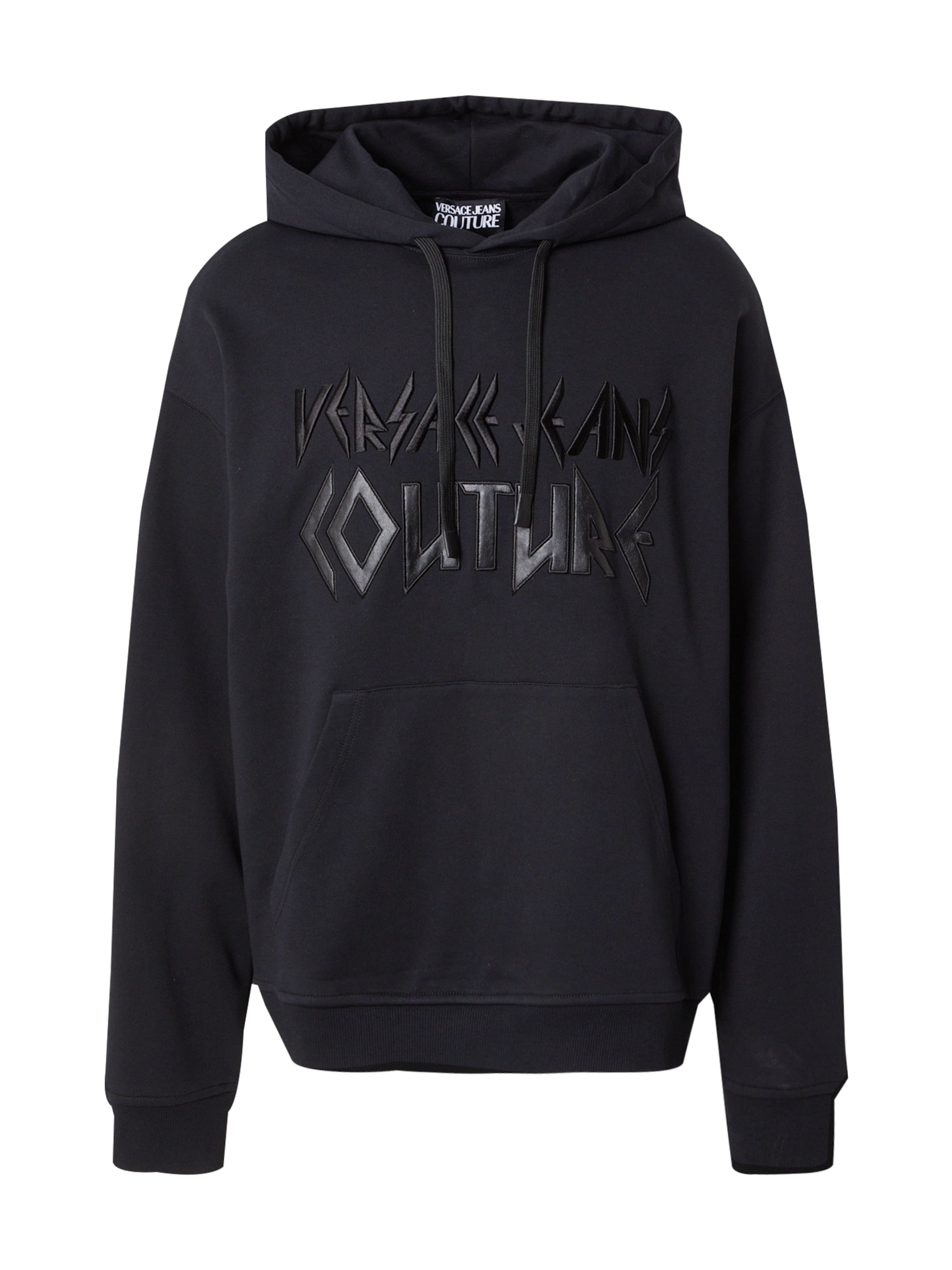 Versace Jeans Couture Sweatshirt in Zwart: voorkant