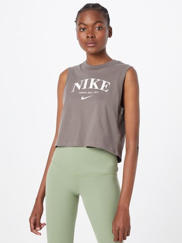 Nike Sportswear Top in Grey: front