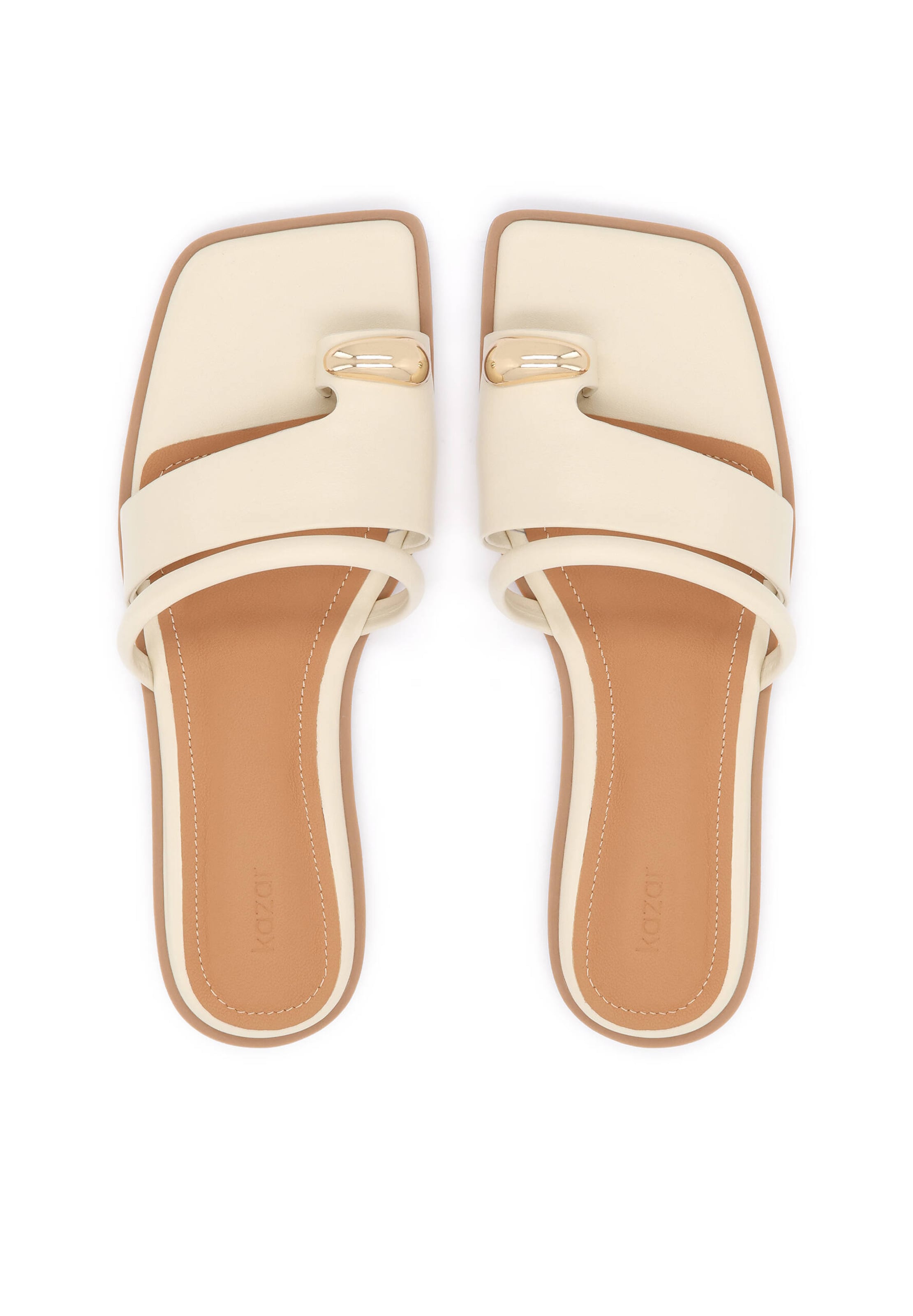 Kazar - Zapatos abiertos en blanco