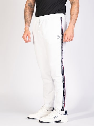 Sergio Tacchini Tapered Pants 'MIDDAY' in White: front