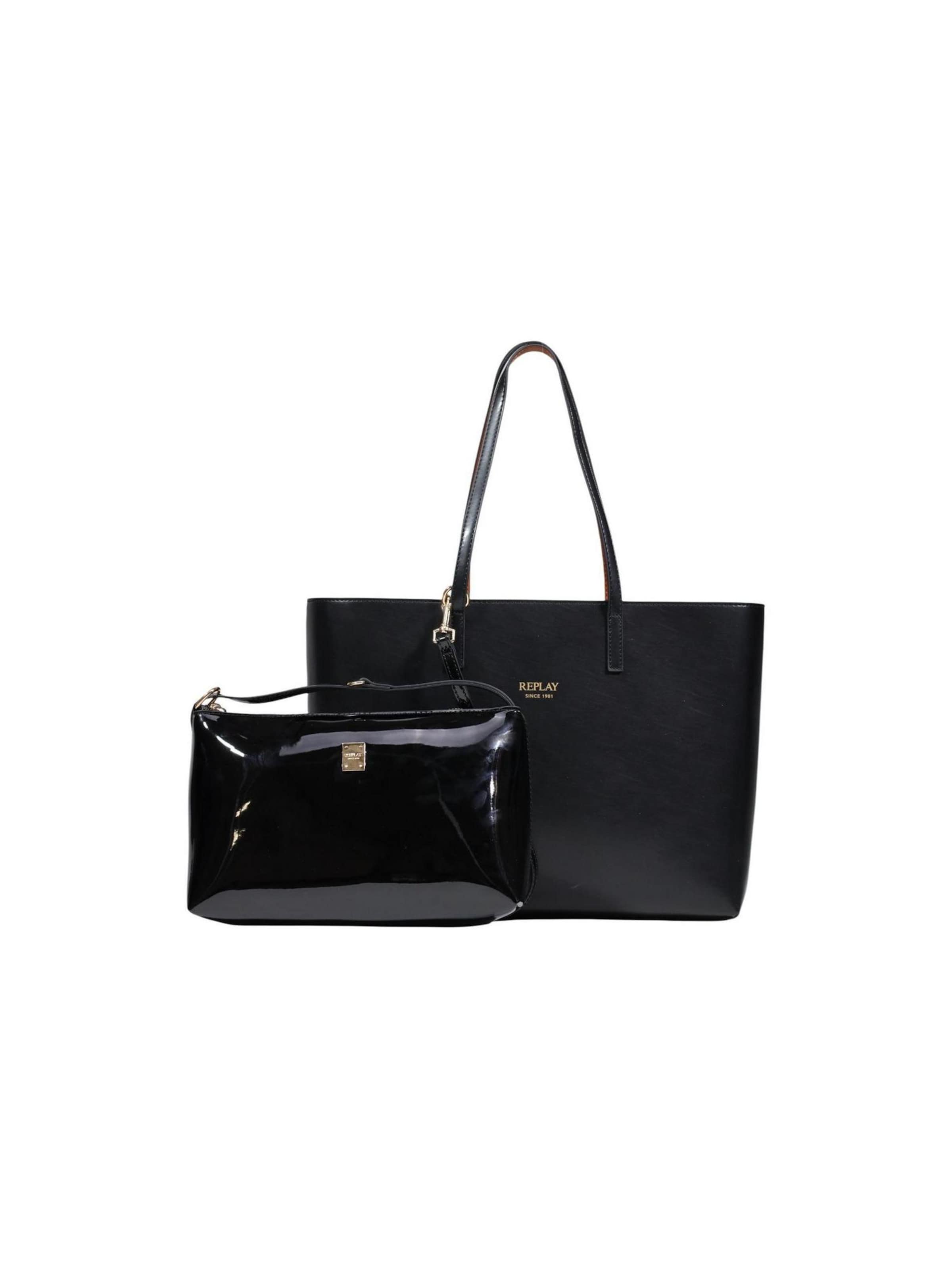 REPLAY - Bolso de hombro en negro: frente