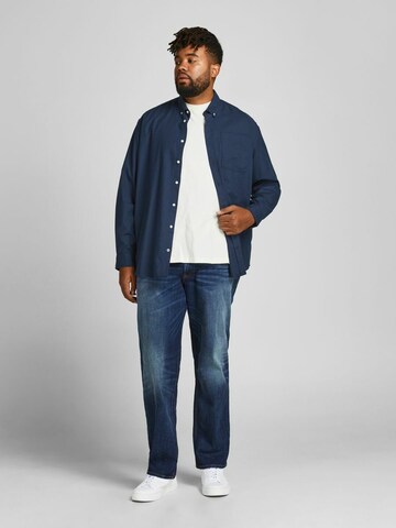 Jack & Jones Plus Regular fit Skjorta 'Oxford' i blå