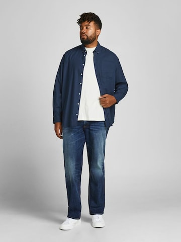 mėlyna Jack & Jones Plus Standartinis modelis Marškiniai 'Oxford'