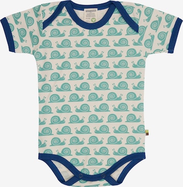 loud + proud Strampler/Body 'Schnecken' in Grün: Vorderseite