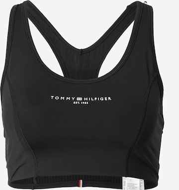 Tommy Hilfiger Sport Μπουστάκι Αθλητικό σουτιέν 'Essentials' σε μαύρο: μπροστά