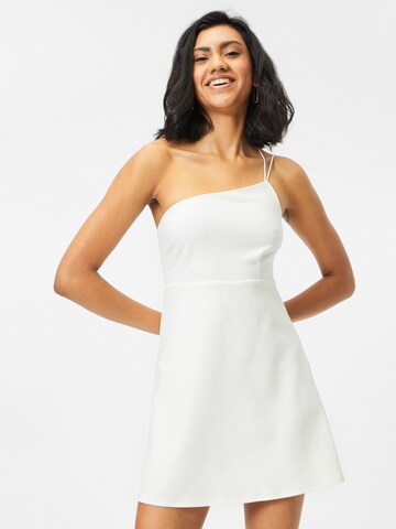 Abercrombie & Fitch Sukienka koktajlowa w kolorze biały: przód